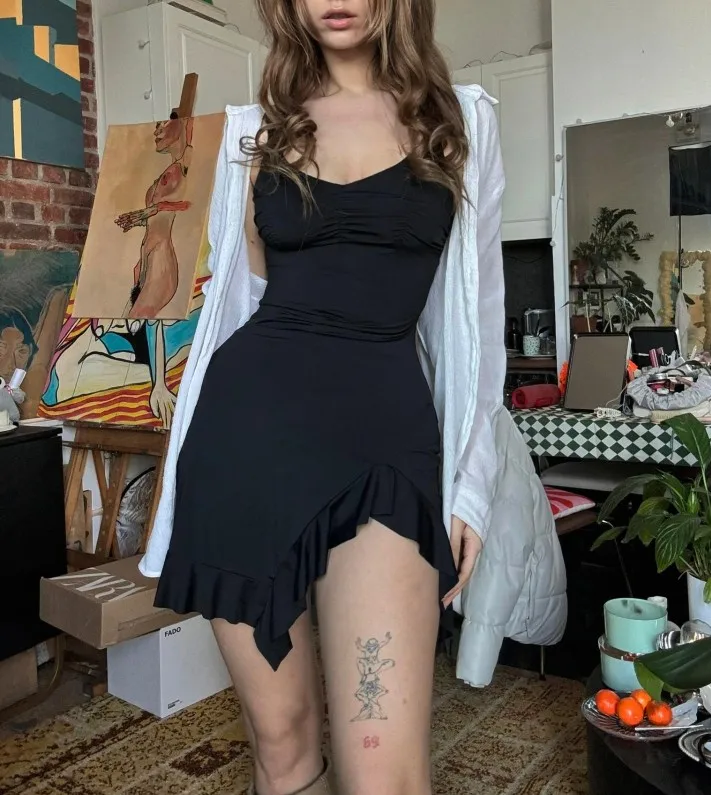 Gothic Mini Dress, customer photo