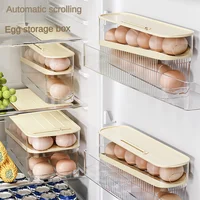 Refrigerator Egg Storage Box Automatic Scrolling Egg Rack Kitchen Egg Organizer Dedicated Egg Carton Rolli Egg Dispenser 2