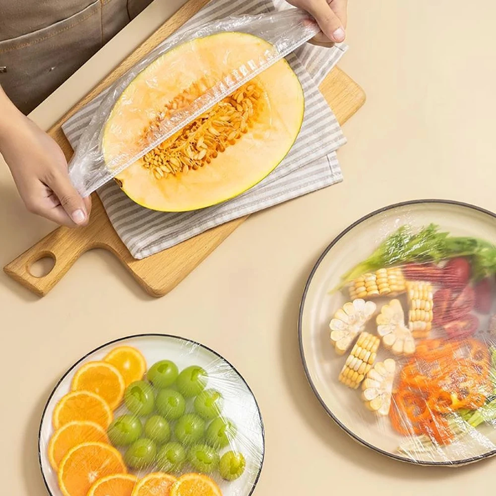 Plastic Food Covers Elastic Leftover Food Cover Kitchen Plastic