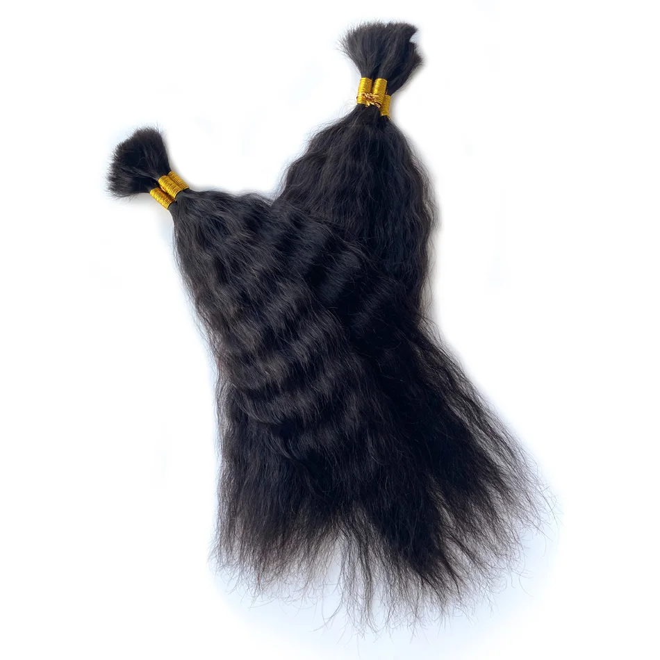 Wet and Wavy Super Bulk Human Hair for Braiding, Hair Vendors In Bulk 14-28 Inches