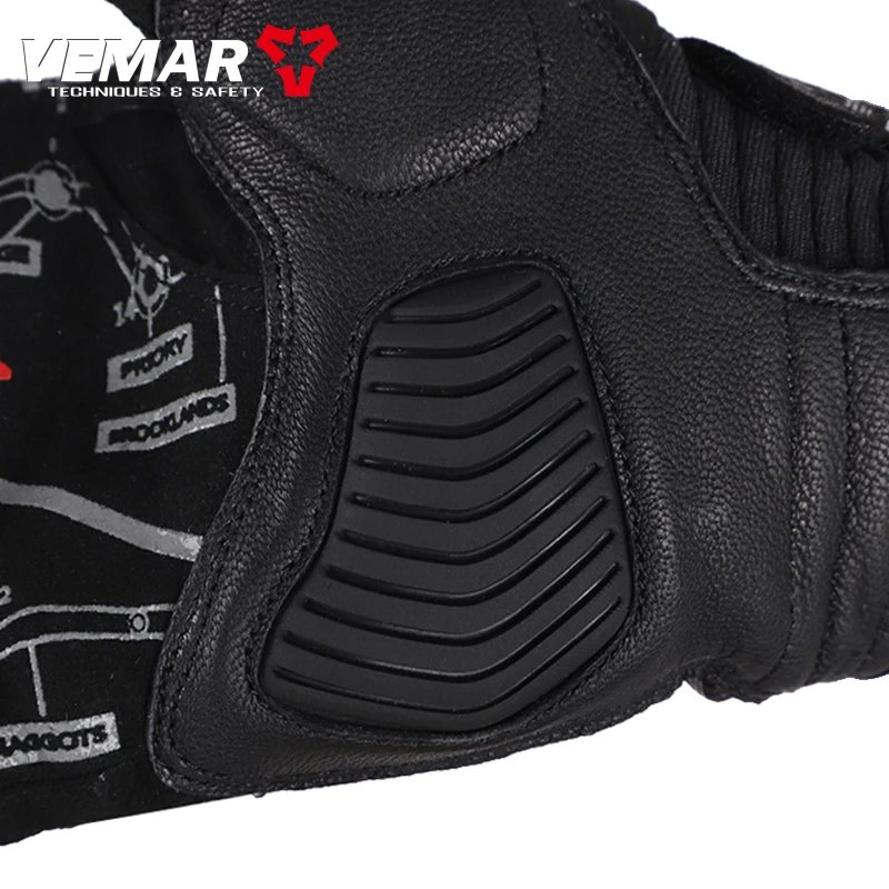 Vemar Summer Motorcycle Gloves Men Skull Mesh Moto Gloves Motorcyclist Touch Screen Biker guantes moto Black VE-203 motorcycle gloves