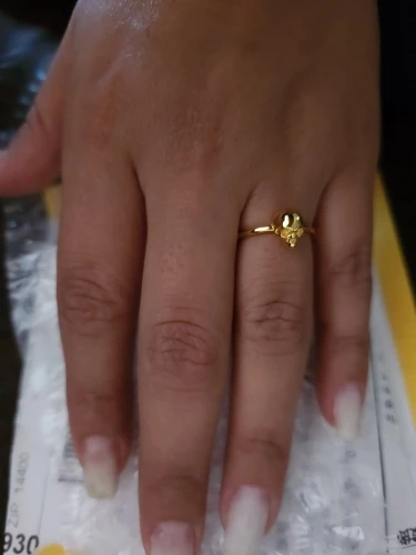 18K Gold Gothic Ring, Punk Skull Ring, Minimalist Skull Ring