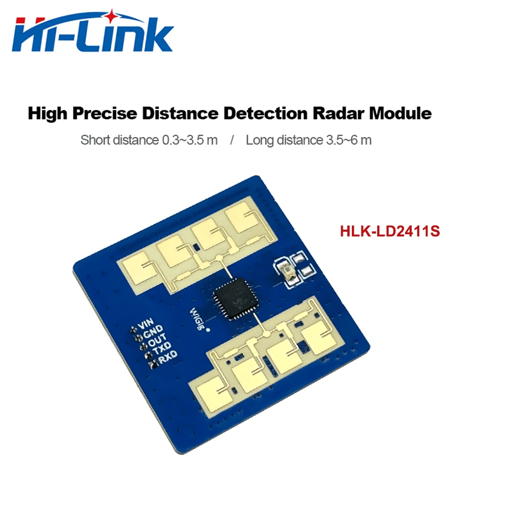 Free Ship 24G Hi-Link HLK-LD2411-S mmWave Radar Sensor Distance Detection Module car blind spot monitoring system ultrasonic sensor distance assist lane changing tool blind spot radar detection system