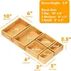 **6-Piece Bamboo Drawer Organizer Set** 3