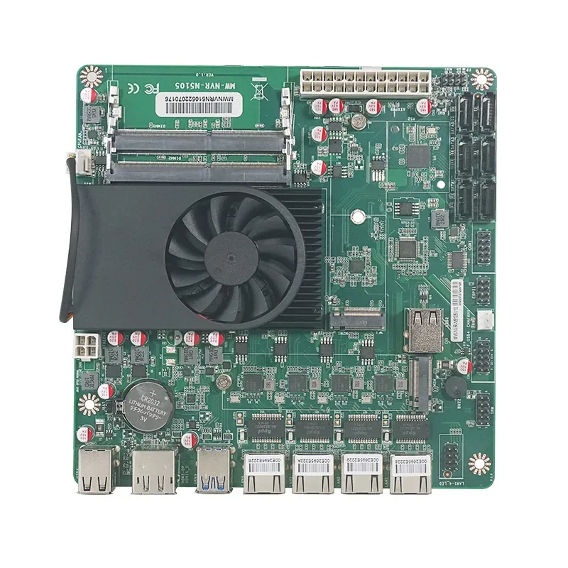 Scheda Madre Nas N5105 Economica Mini Itx Industrial 17X17Cm Soft Routing Intel I226 2.5Gbps 4 * Lan 2 * M.2 Nvme 6 * Sata3.0 Hdmi2.0 Dp