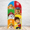Paw Patrol Arch Backdrop For Kid 1st Birthday Party Decoration Wall Puppy Baby Shower Photography Background Photo Studio Banner