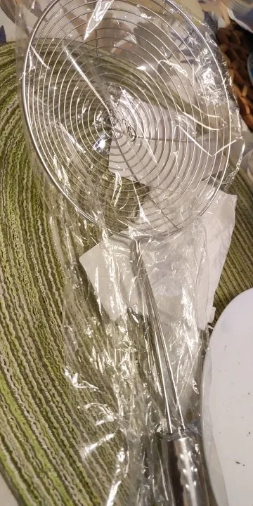 3 Size Set Stainless Steel Colander Household Noodle Dumpling Hot Pot Filter Screen Pearl Line Drain Large Fried Strainer photo review