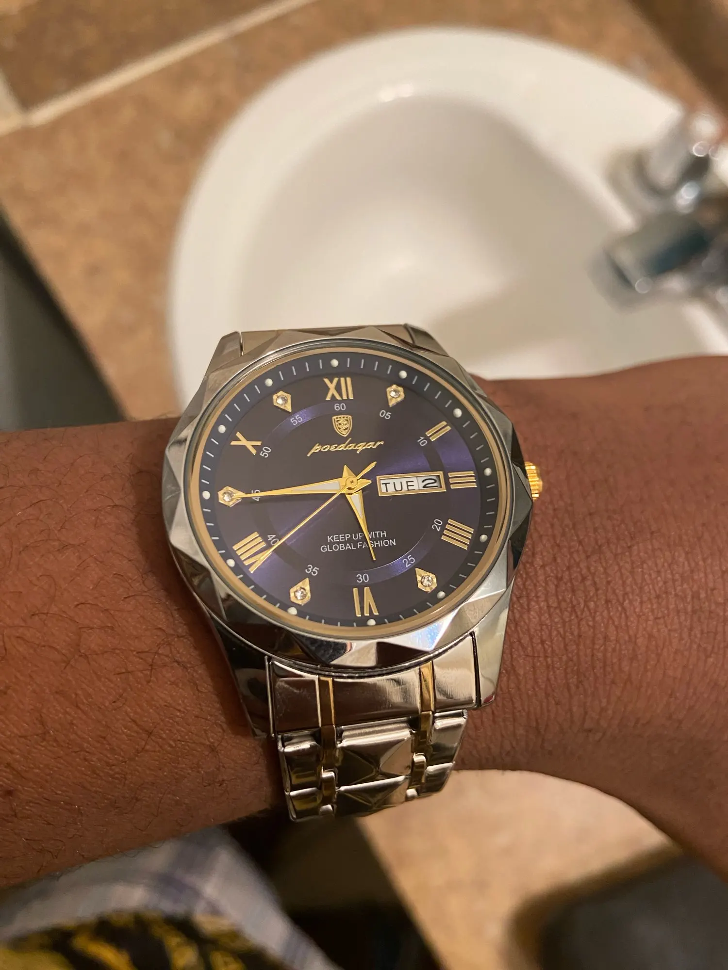 POEDAGAR Top Luxury Men Quartz Watch Waterproof Luminous Stainless Steel photo review