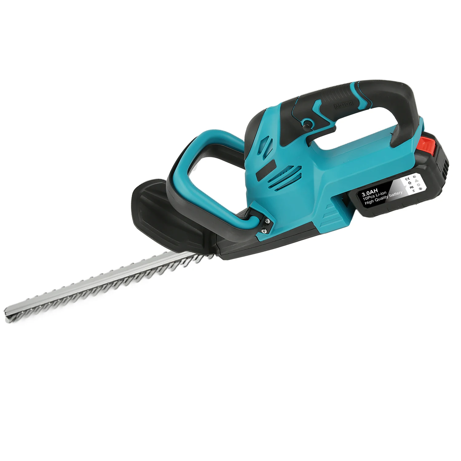 2-in-1 Akku-Heckenschere & Grasschere Professionell mit Strauchschere und Grasschere-Klingen Garten-Elektroschneidewerkzeuge – Detail 10