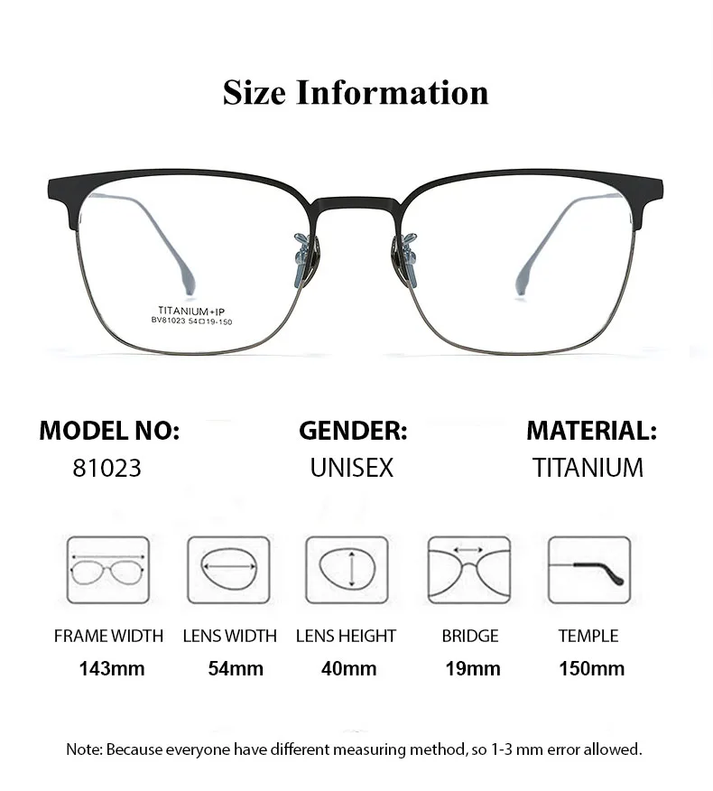 Chashma Men's Full Rim Square Titanium Acetate Eyeglasses 81023 Image 1