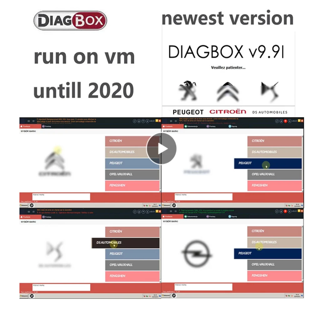 Diagnostic Diagbox V9.91 Tool Aggiornamento Completo Di Riparazione Automatica Per Lexia3 91 Pp2000 Lexia-3 Diagbox Citroen Peugeot Fino Al 2021