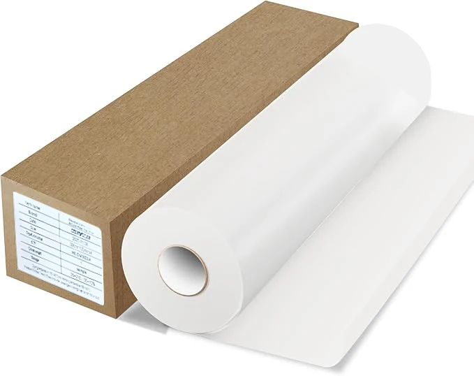 DTF 전사 필름 롤 33cm x 30m (13인치 x 98피트) 양면 무광 PET 열전사 용지 티셔츠 섬유 프린팅용 핫/콜드 필