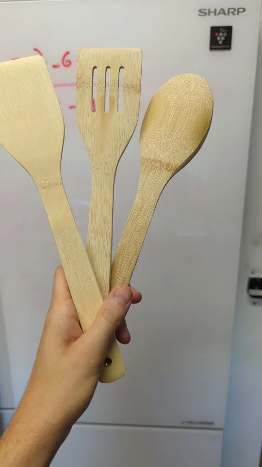 Alishan Cookware Set Bamboo Spatula Spoon Wholesale Non-stick Frying Pan Spatula Bamboo Spatula Cookware Laser photo review