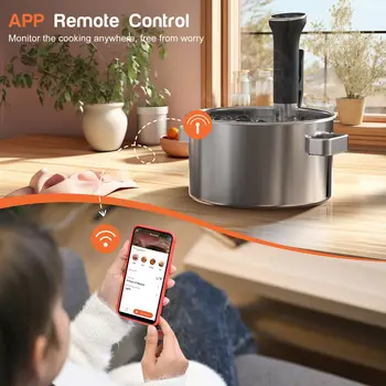 Sous Vide Cooker, 1100W Sous Vide Machine with LED, Wifi App Control, Timer, Immersion Circulator Slow Cooking Machine 2
