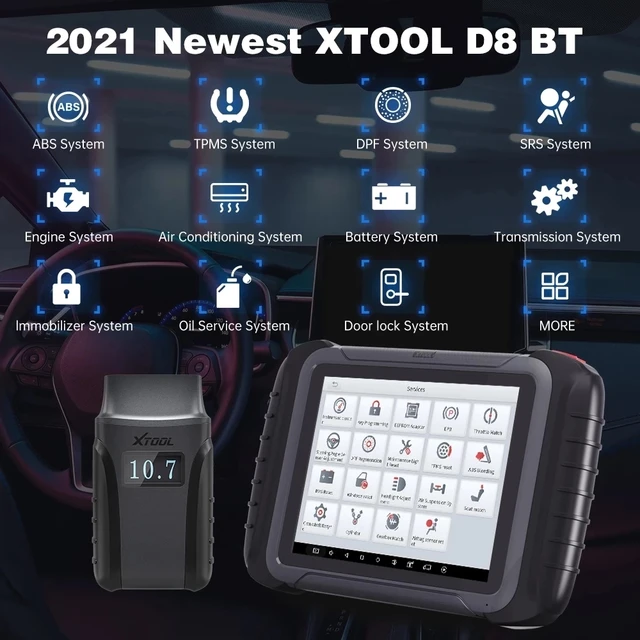 XTOOL D8 BT Automotive OE All Systems Diagnostic Tools ECU Coding Scanner CAN FD 31+ Service
