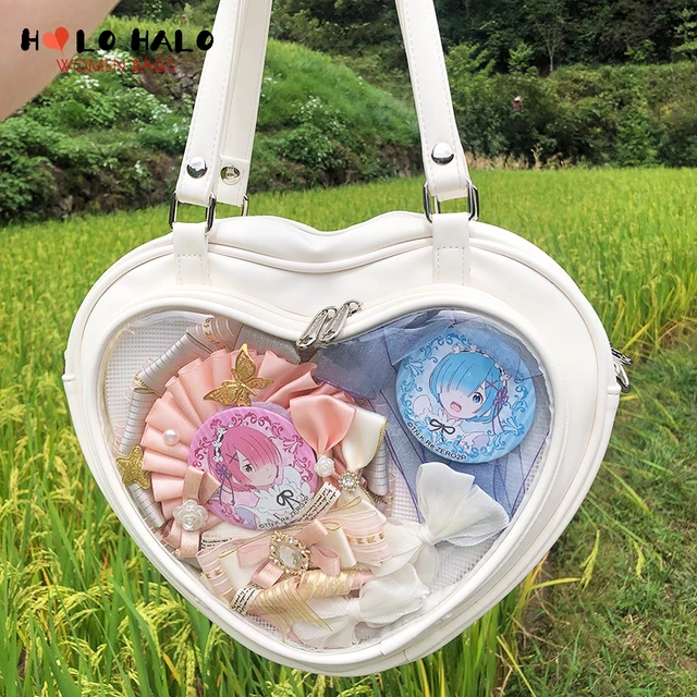 JK Ita borsa trasparente a forma di cuore per ragazze Kawaii Harajuku borsa  a tracolla donna stile giapponese borsa a tracolla carina Totes - AliExpress