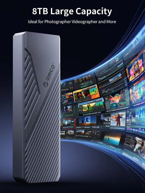 ORICO USB4 40Gbps Enclosure for NVMe SSD, 8TB Max PCIe 4.0 Aluminum Housing, Compatible with Mac & Windows Thunderbolt 4 3