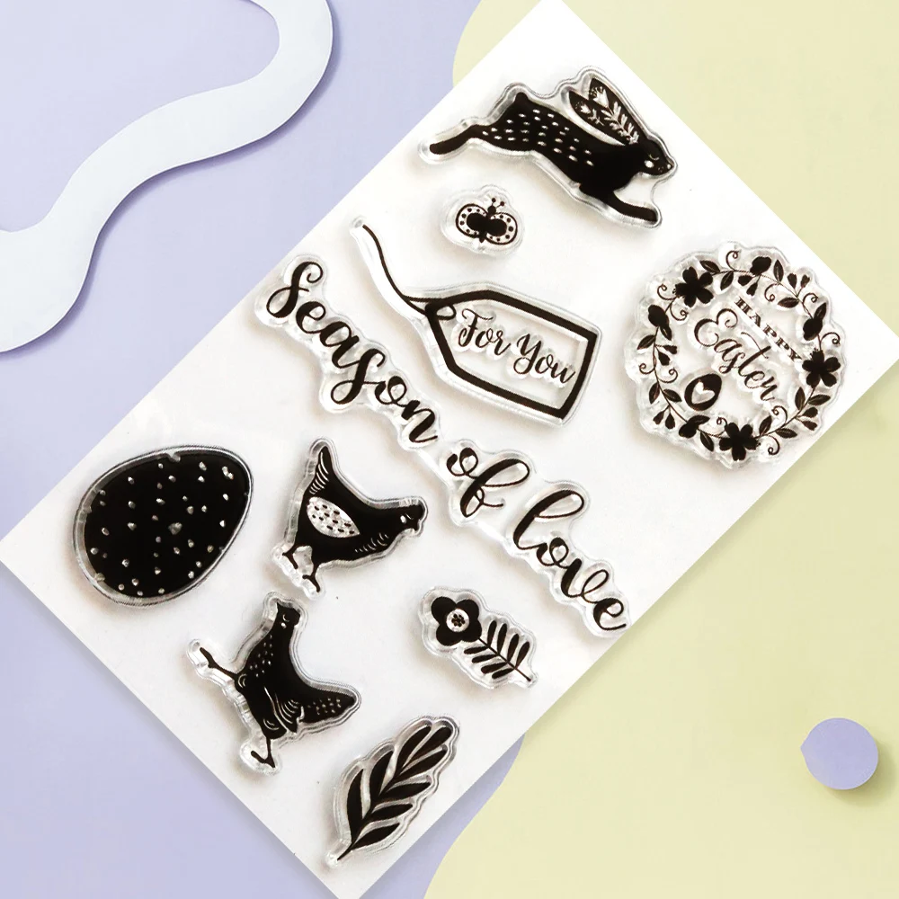 크리에이티브 경로 투명 실리콘 스탬프 인감 스크랩북 카드용 투명 재사용 가능한 봄 공예 저널링 장식 만들기