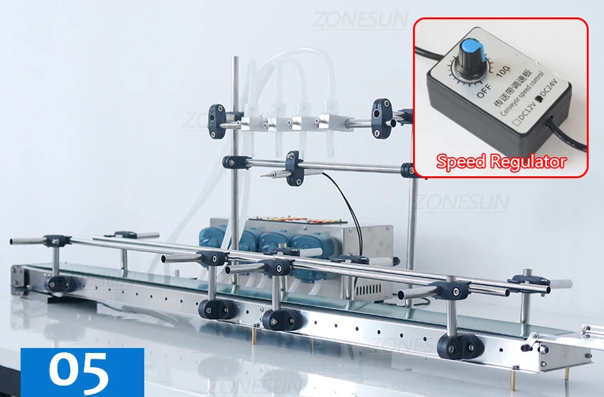 ZONESUN ZS-DTPP100C4 Máquina de enchimento de líquidos com bomba peristáltica pequena automática de 4 bicos 