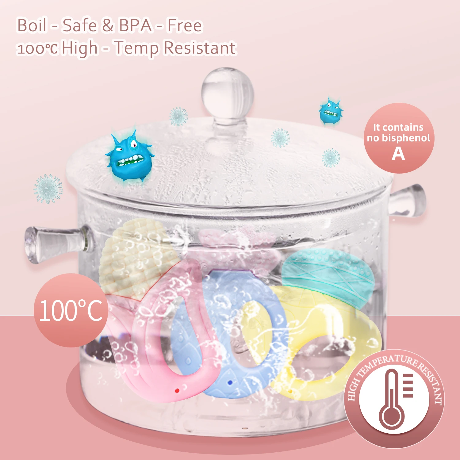 4-Pack Fruity Baby Rattle 2