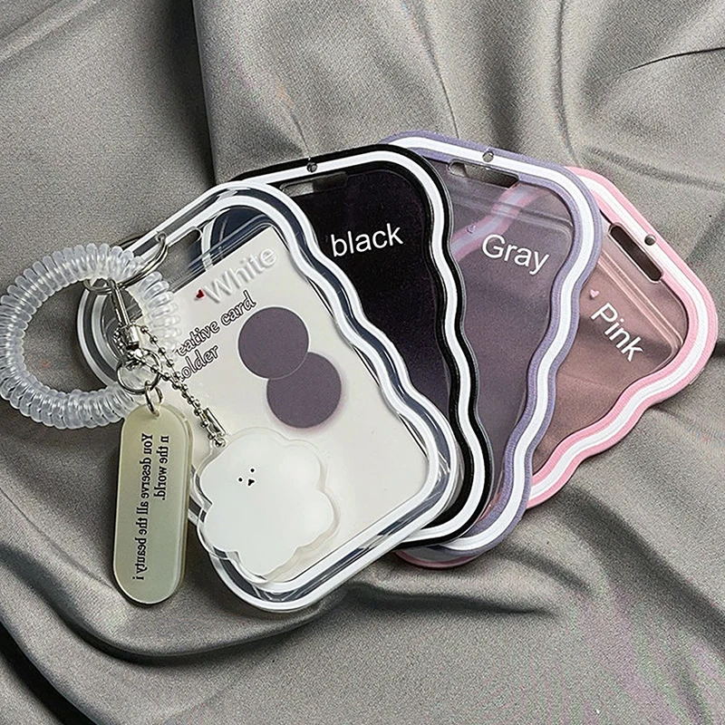 Photo Card Holder Creative Design Kpop Transparent Keychain Photo Sleeves Bus Card Student Case Protector