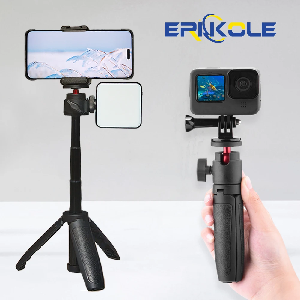 Extension Pole Gopro DJI Osmo Action Desktop Tripod Mini Portable Selfie Stick Phone Selfie Vlog Camera Accessories phone tripod mini tripod selfie stick camera tripod photography tripod camera selfie stick extendable tripod camera extension rod