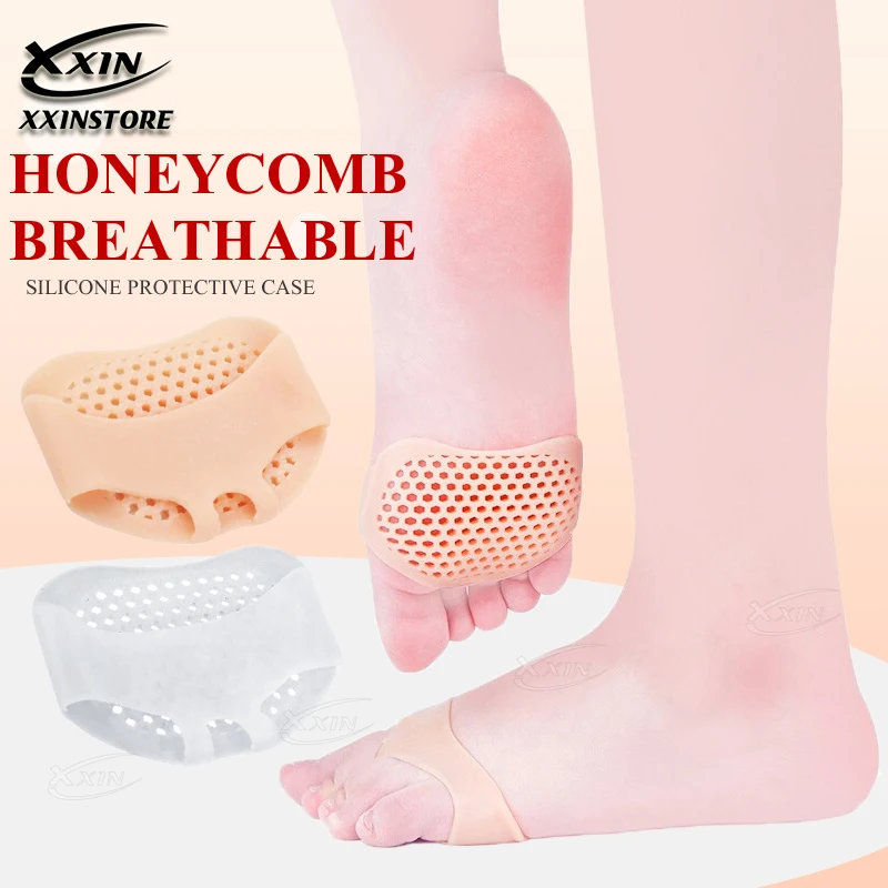 

【Xxin】High Heel Insoles Non-slip Silicone Forefoot Cushion Honeycomb Washable