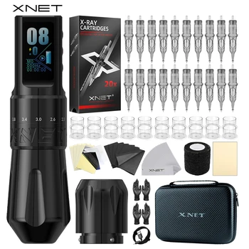 XNET Talos Penna per macchinetta per tatuaggi wireless regolabile Motore coreless da 2.0-4.2mm per penna microplasty per trucco tatuaggio Dotwork per tatuaggio