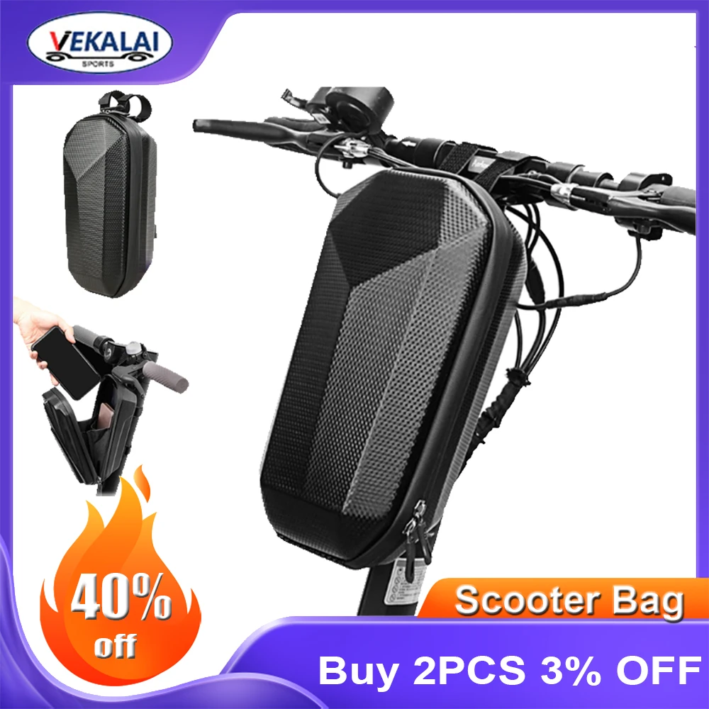 3L/4L Electric Scooter Storage Bag Hard Shell Front Frame Waterproof