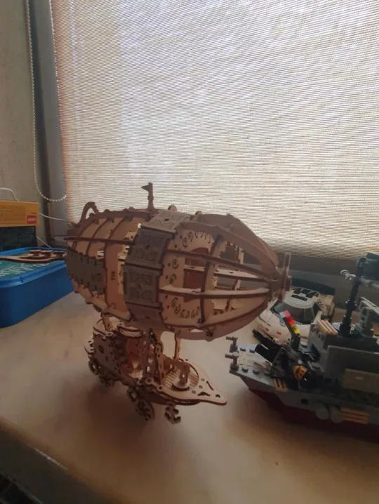3D Wooden Airship Puzzle Kit for Adults – Mechanical Model Building Set photo review