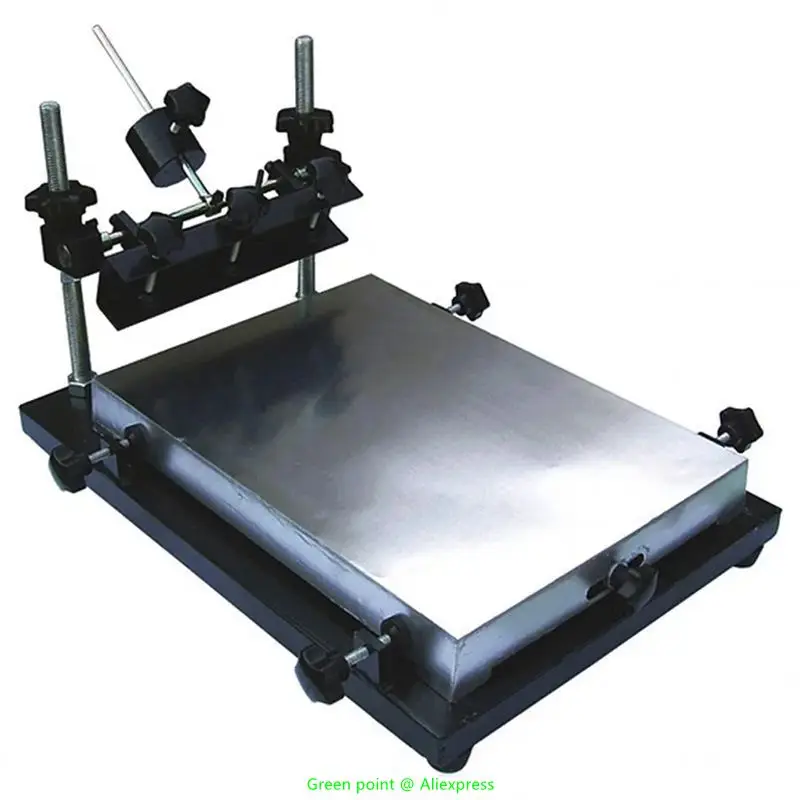 PUHUI Orignal 700mmx500mm Larger Size Simple Manual Stencil Printer Machine Solder High Precision PCB Paste Silk Printing Tools