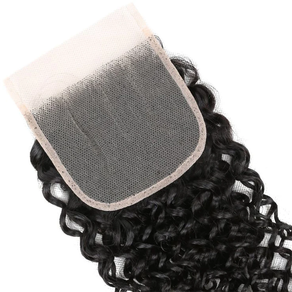Human Hair Lace Closure 4x4 Swiss Top Lace Closure Kinky Curly Wave 100% Unprocessed Human Hair human hair lace closure
