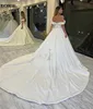 LORIE Princess Wedding Dress A Line Off The Shoulder Satin Elegant Lace Bride Dresses Ball Gowns Pleat Women Wedding Party Dress 2