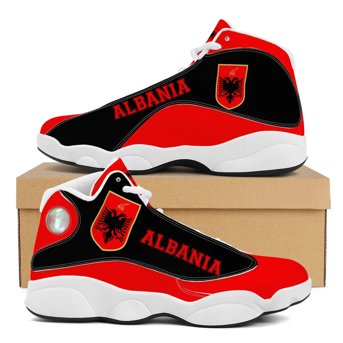 

Albania Country Flag Print Women Men Sneakers Running Shoe Sports Shock Absorption Men's Basketball Sports Shoes Birthday Gift