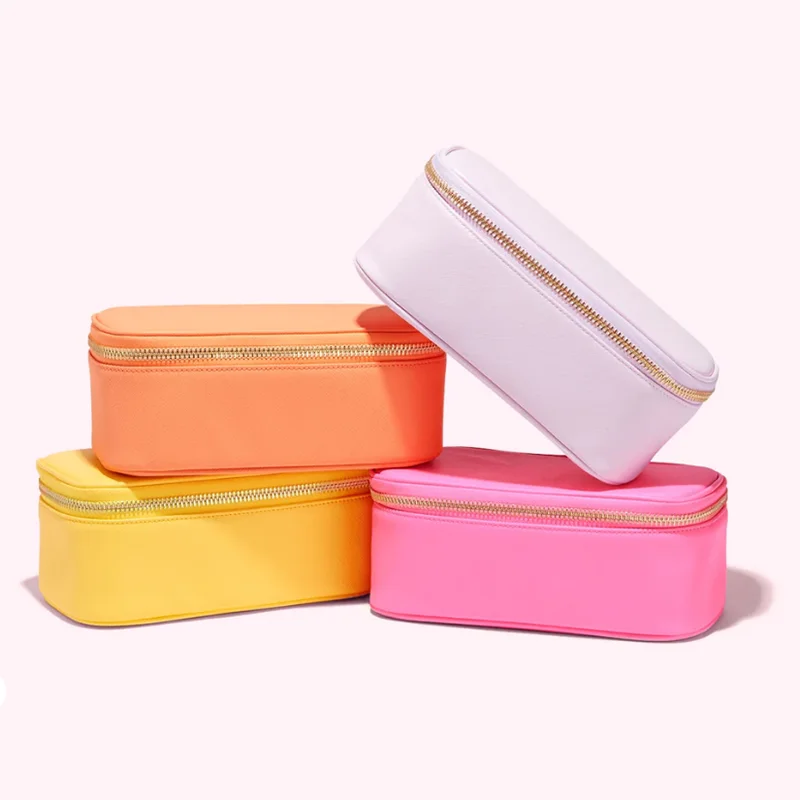New Waterproof Nylon Durable Toiletry Bag Cosmetic Bag Solid Color Female Makeup Bag Travel Toiletry Beauty Makeup Bag Organizer travel luggage suitcase secure lock durable nylon packing strap belt 1pc
