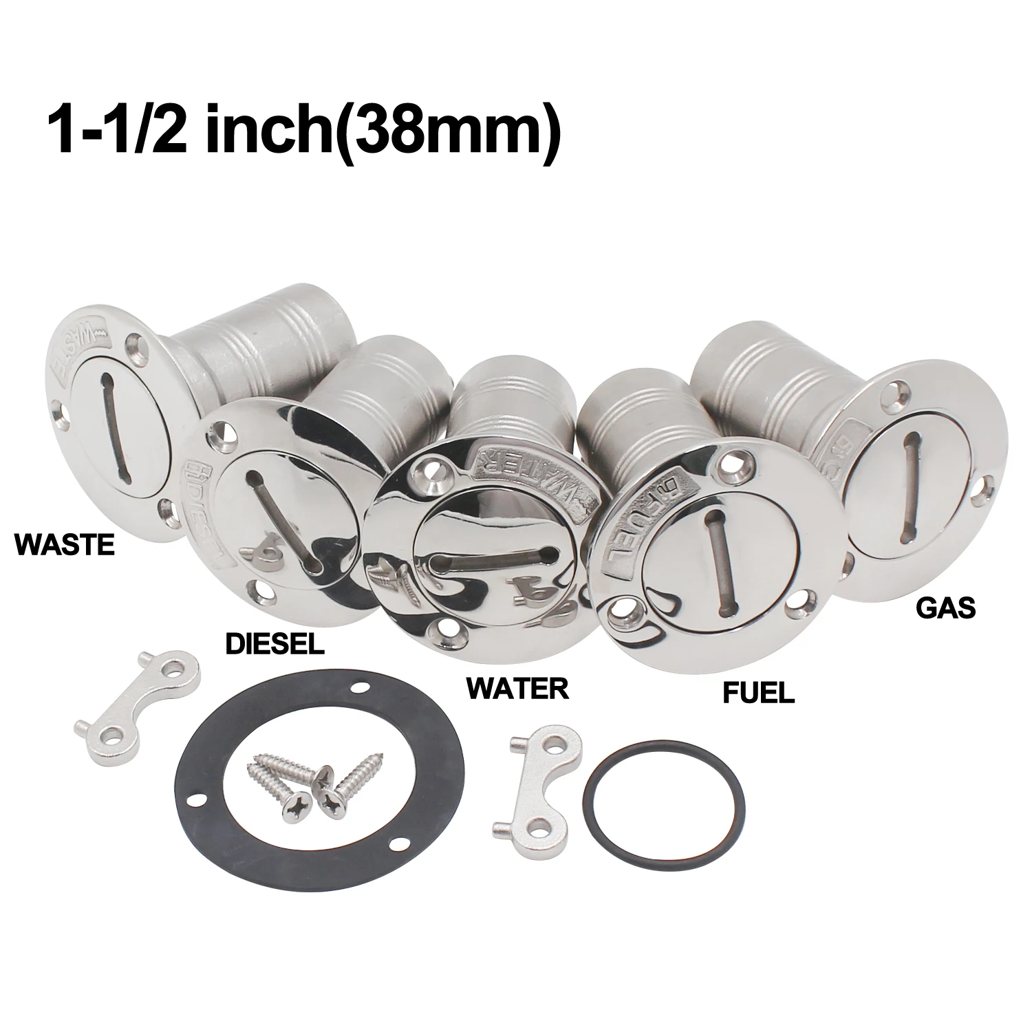 Marine Hardware 316 Stainless Steel 1.5 38mm Deck Filler Fill FUEL GAS DIESEL WATER WASTE Keyless Cap Boat Accessories Yacht 2pcs lot stainless steel 316 heavy duty 360 degrees swivel quick release boat bimini top deck hinge marine hardware accessories