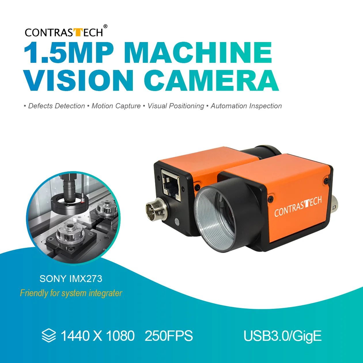 Quality 1.5MP 250fps 1/2.9'' IMX273 Global Shutter USB3.0 GigE ...