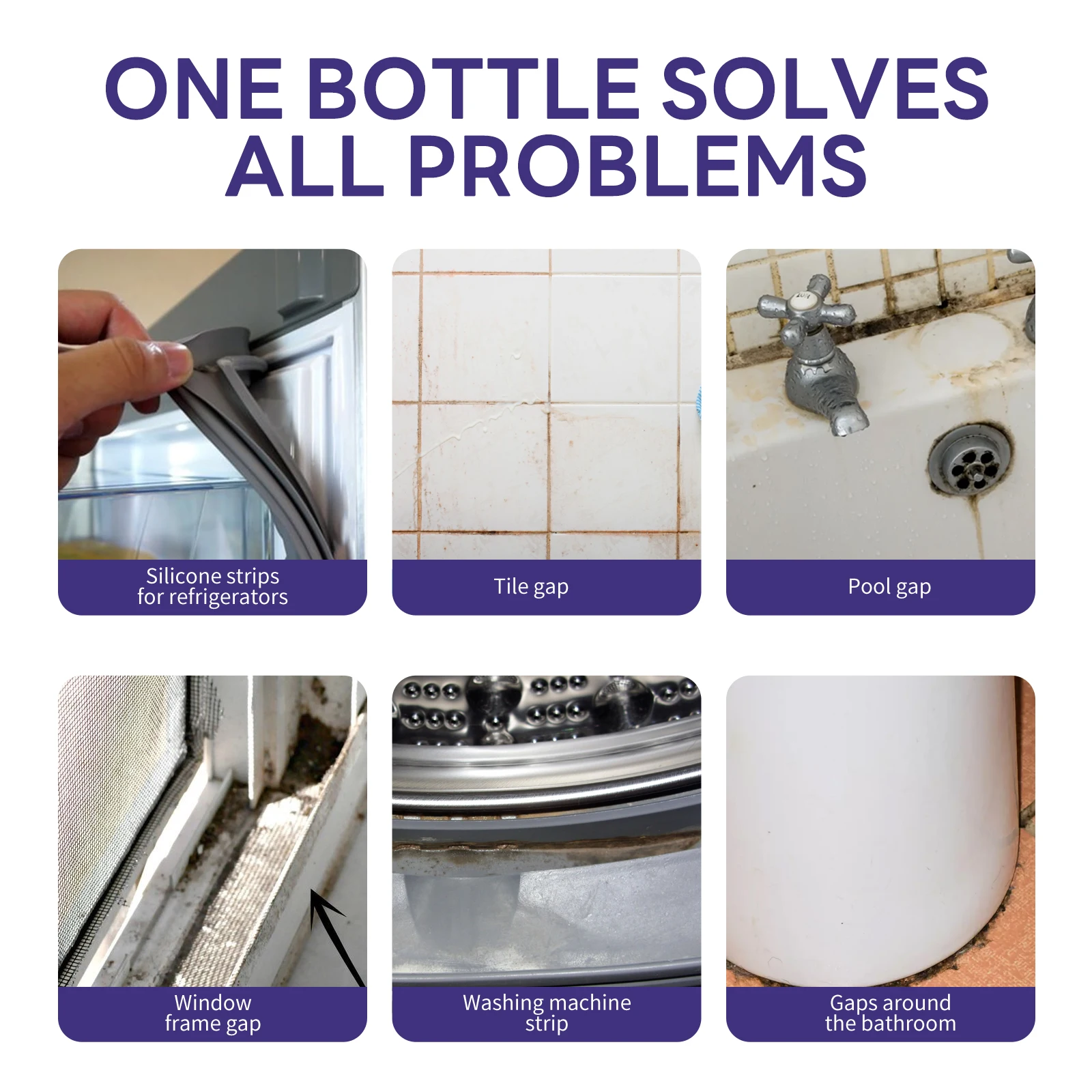 Mildew Removal Gel Cleaner for Wall Tile and Silicone