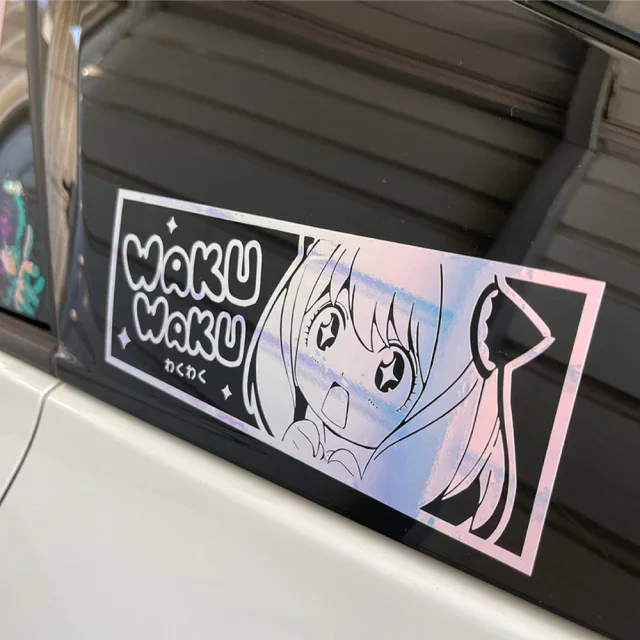 Excited Anya Car Stickers Die Cut Vinyl Anime Decals Auto Window Bumper  Windshield Sticker Decor Accessories - AliExpress