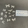 1Pc/3Pc Love Wings Butterfly Knot Cross 3D Silicone Mold 4*2cm Y2K Transparent Template DIY Nail Jewelry Make Mold Manicure Tool 5