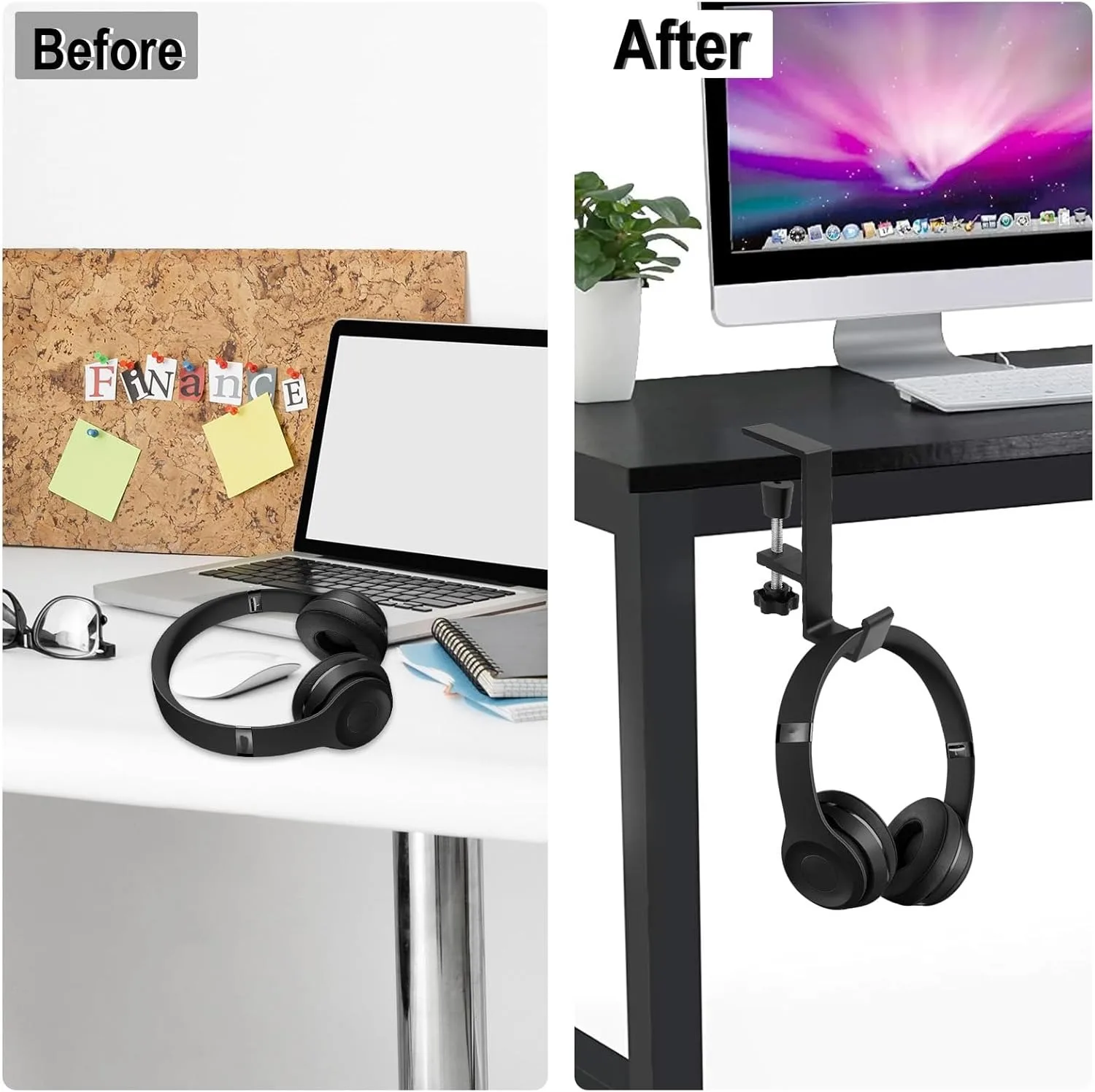 Desk Bag Hanger Portable Side Handbag Rack for Table Purse Punch Free