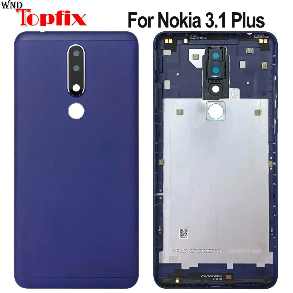

For Nokia 3.1 Plus Battery Door Housing Back Glass Cover Case Rear Panel Replacement Parts For 3.1 Plus Back Cover