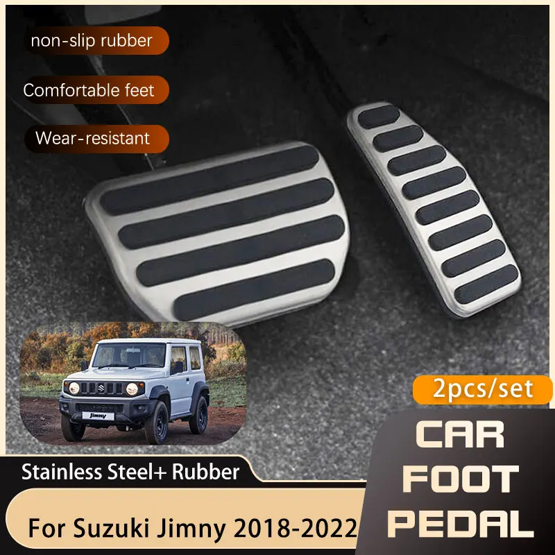 Stainless Steel Car Pedals Gas Brake Covers for Suzuki Jimny Sierra JB64W JB74W car pedals stainless steel pedal cover
