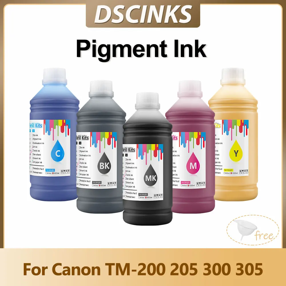 Tinta de Pigmento Universal para Impressora Canon Impermeável Impressora Pfi120 Pfi320 Pfi-1700 706 701 702 703 707 Pro-1000 Pfi206 306 1000ml