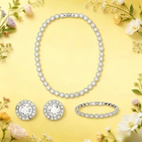 Collier rond de luxe léger, pendentif, Bracelet à ongles, ensemble de bijoux haut, usage quotidien, essentiel pour fête, cadeau d'anniversaire, nouvelle collection 2025 1