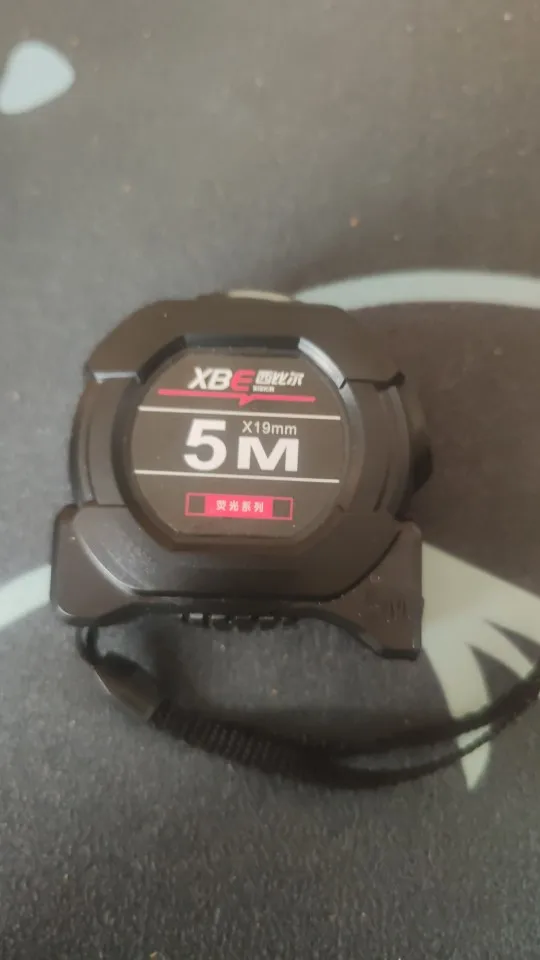 Self locking Steel TapeHigh precision Thickened measure black Fluorescent tape 5M Wear-resistant Fall resistant Measuring Tape photo review