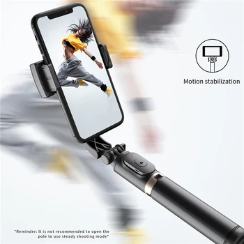 Roreta 2023 NEW Gimbal Stabilizer Selfie Stick Foldable Wireless Tripod with Bluetooth Shutter Monopod for IOS Android 2