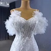 Boho Wedding Dresses For Women Feather Mermaid Spaghetti Strap Wedding Dress RSM231095 Sequins Vestido Novia 5