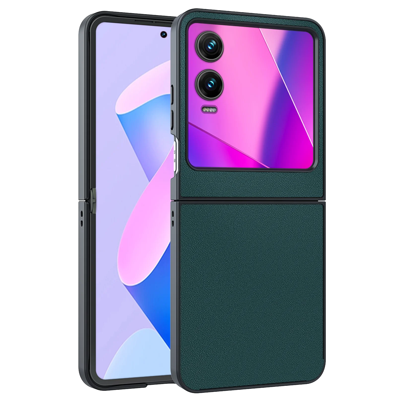 Tecno Infinix Zero Flip Luxury Carbon Fiber Pattern Slim Leather Protective Phone Case