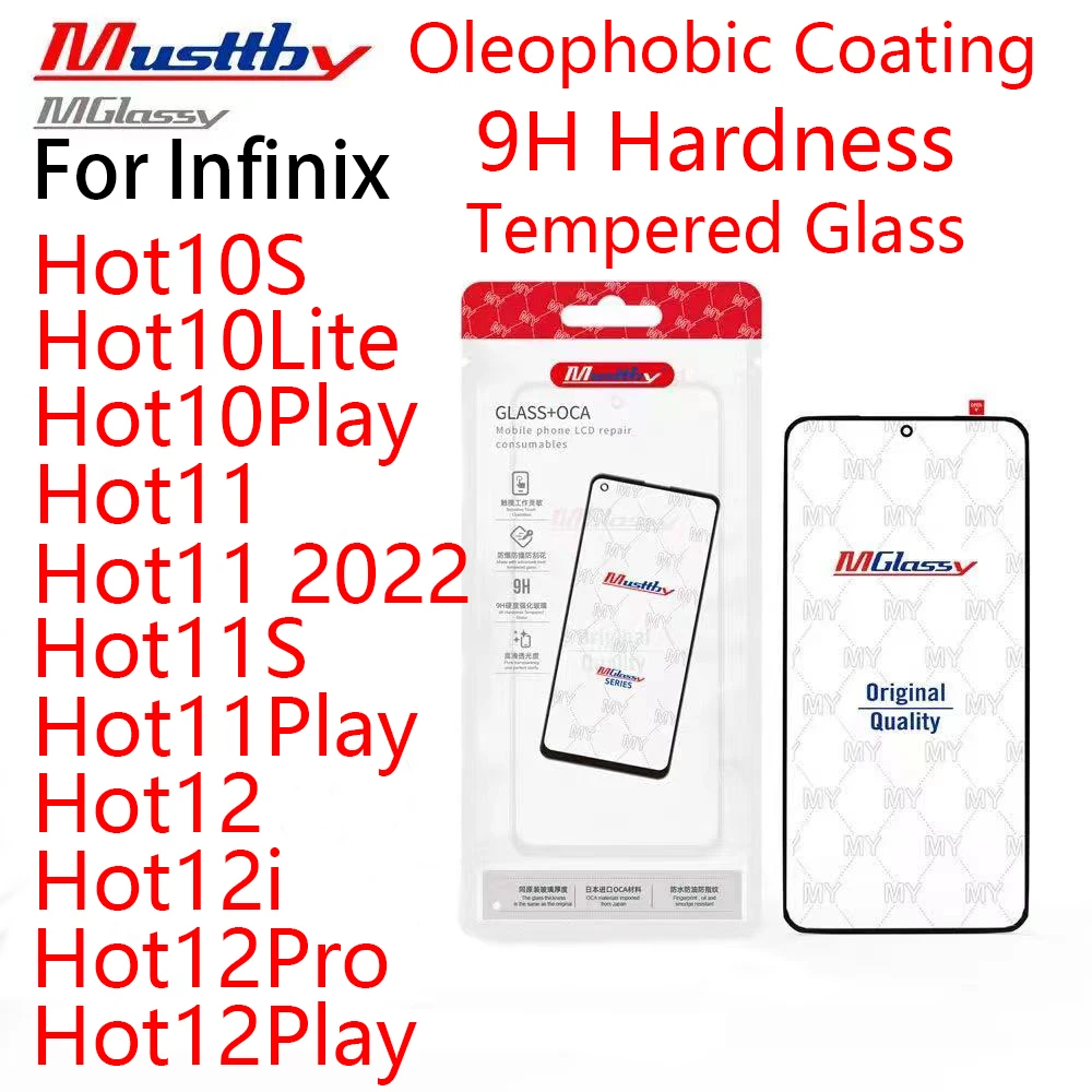 

5Pcs OCA Glass For Infinix Hot10S 10Lite 10Play 11 11 2022 11S 11PLay 12 12iMobile Phone Front Screen Replacement Glass with OCA